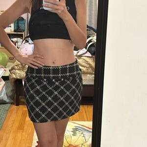 Forenza tweed black and white mini skirt